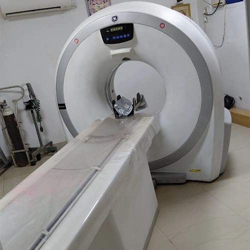 Modern medical diagnostics laboratory technician working with digital pathology equipment